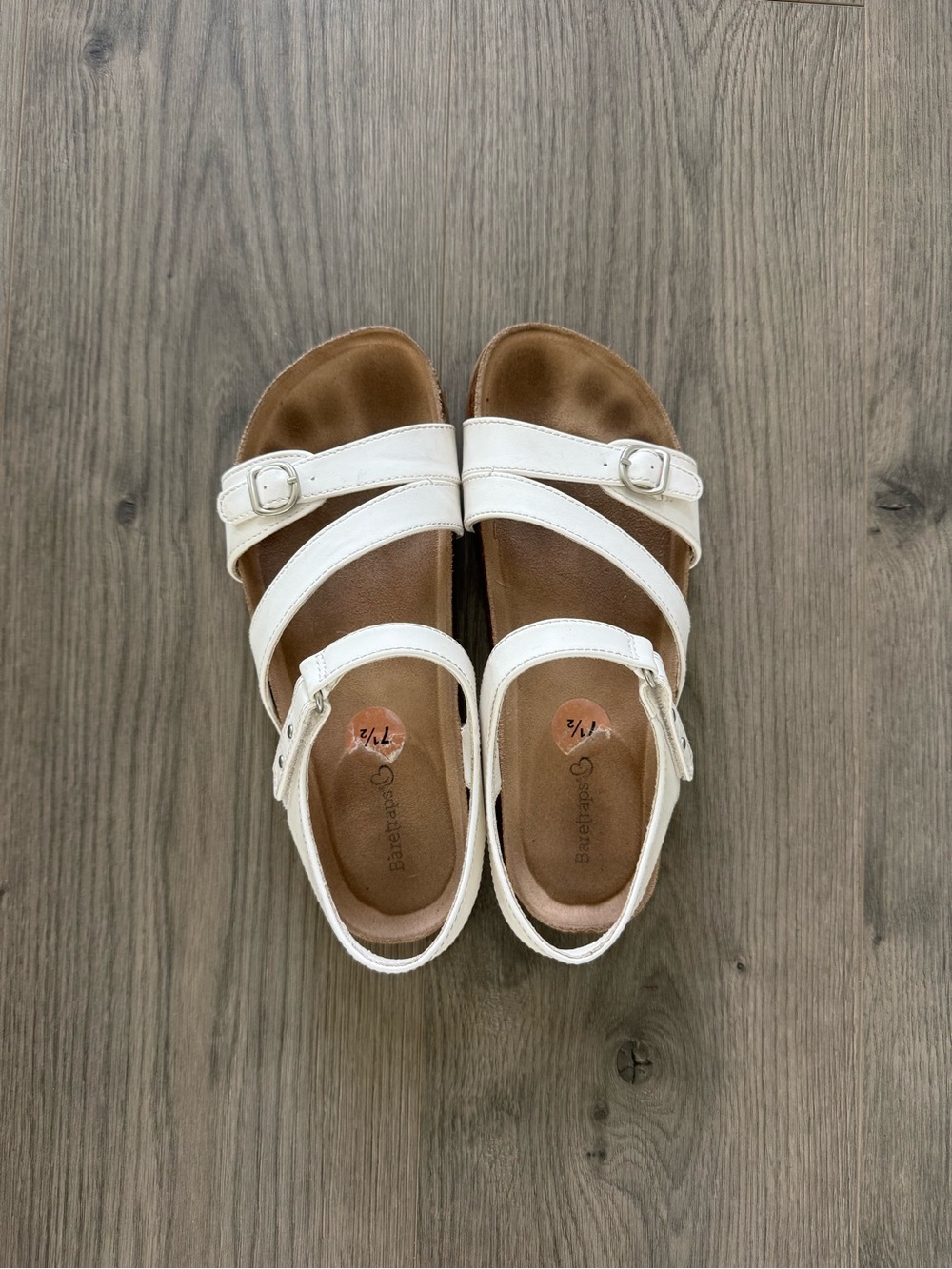 BareTraps White Strappy Buckle Sandals for Women - Picture 3 of 3